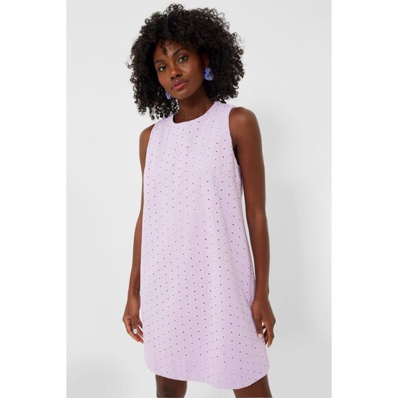 NWT Tuckernuck Lavender Eyelet Sleeveless Folly Dress, Size Small - Picture 1 of 6